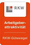 Logo des RKW-Gütesiegels Arbeitgeberattraktivität